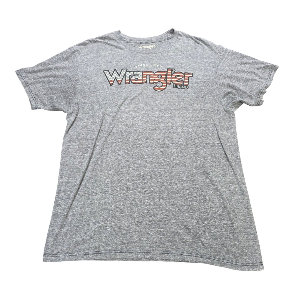 Wrangler American Flag Graphic T-Shirt Men's Size L Short Sleeve Cotton Blend